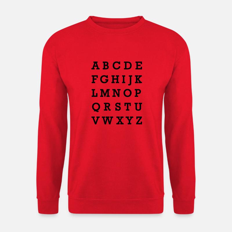Alphabet - Unisex Sweatshirt - red