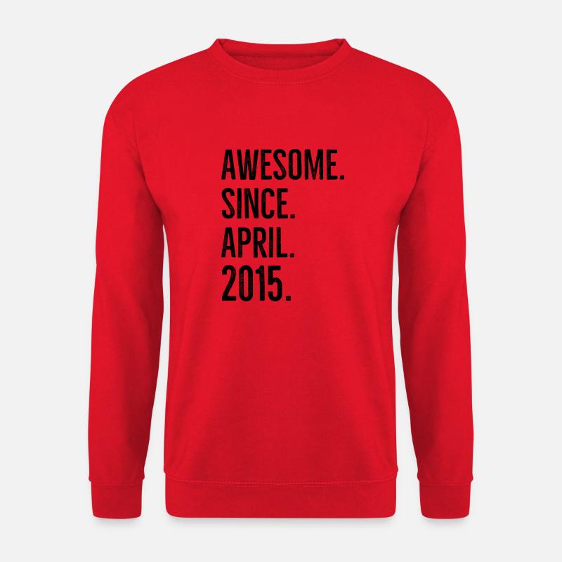 Awesome Since April 2015 - Unisex Sweatshirt - red