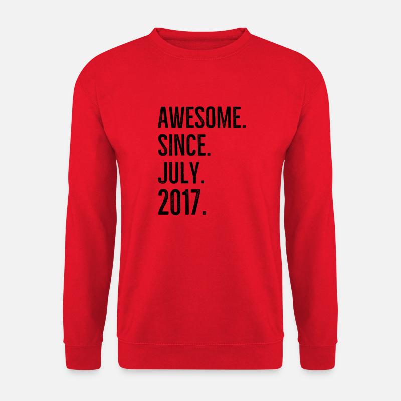 Awesome Since July 2017 - Unisex Sweatshirt - red