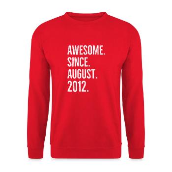 Awesome seit August 2012 - Unisex Pullover - Rot - Vorne - Alina (178cm) & Michal (187cm)