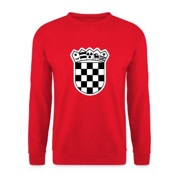 Armoiries Croatie Drapeau Hrvatska - Sweat-shirt Unisexe - rouge - Devant - Alina (178cm) & Michal (187cm)