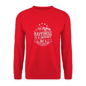 Bonheur - Sweat-shirt Unisexe - rouge - Devant - Alina (178cm) & Michal (187cm)