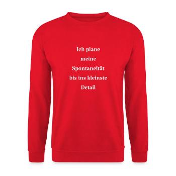 Group 31 - Unisex Pullover - Rot - Vorne - Alina (178cm) & Michal (187cm)