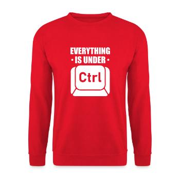 Tout est sous Ctrl – Humour technique pour les RP IT - Sweat-shirt Unisexe - rouge - Devant - Alina (178cm) & Michal (187cm)