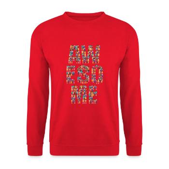 Awesome - Unisex Pullover - Rot - Vorne - Alina (178cm) & Michal (187cm)