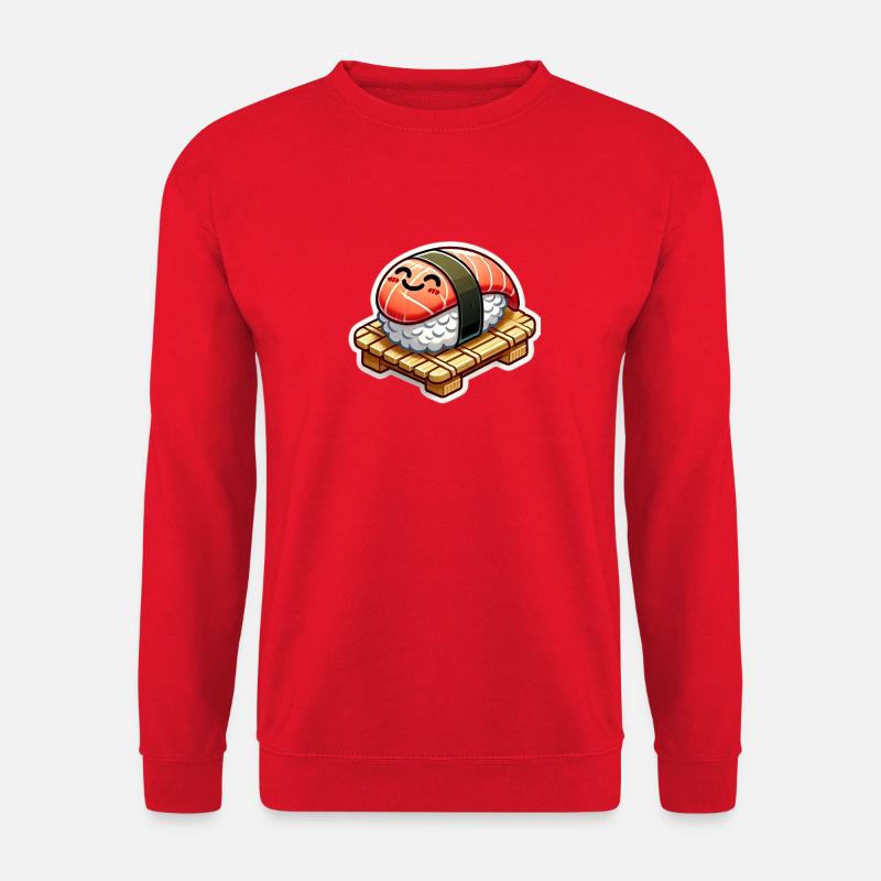 Frohes Kawaii Sushi - Unisex Pullover - Rot