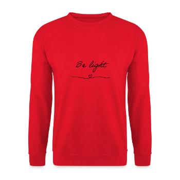 Soyez léger | Cœur - Sweat-shirt Unisexe - rouge - Devant - Alina (178cm) & Michal (187cm)
