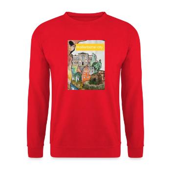 EG Wolfenbüttel City - Unisex Pullover - Rot - Vorne - Alina (178cm) & Michal (187cm)
