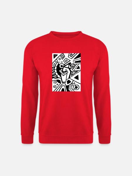 Design Shirt - Art Deco - Jugenstil - Surrealismus - Unisex Pullover - Rot