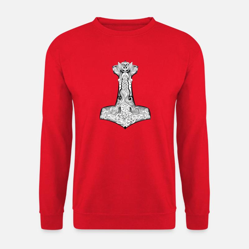marteau de thor symbole viking - Sweat-shirt Unisexe - rouge