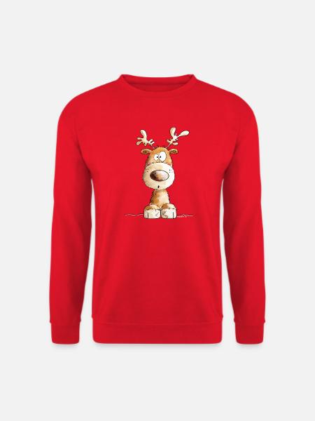 Kleines Weihnachten Rentier von MODARTIS - Unisex Pullover - Rot