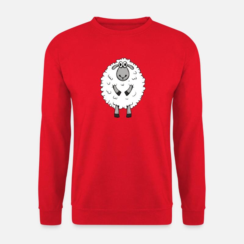 Cute German Shepherd Sheep Motif - Unisex Sweatshirt - red