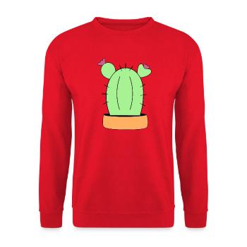 Cactus, cactus, plantes succulentes, plantes - Sweat-shirt Unisexe - rouge - Devant - Alina (178cm) & Michal (187cm)