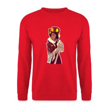 Noir Dame - Unisex Pullover - Rot - Vorne - Alina (178cm) & Michal (187cm)