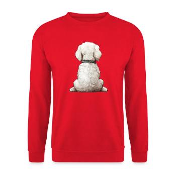 Bichon Frize - Sweat-shirt Unisexe - rouge - Devant - Alina (178cm) & Michal (187cm)