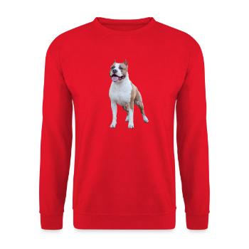 American Staffordshire Terrier - Unisex Sweatshirt - red - Front - Alina (178cm) & Michal (187cm)