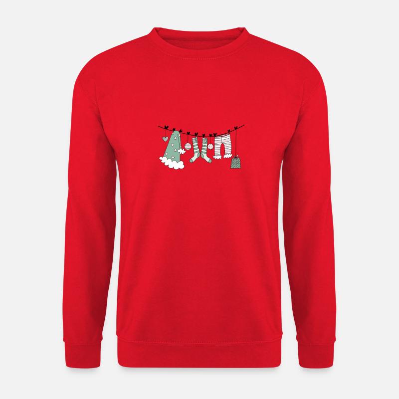 Corde à linge du Père Noël - Sweat-shirt Unisexe - rouge