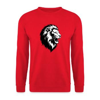 Léon fou - Sweat-shirt Unisexe - rouge - Devant - Alina (178cm) & Michal (187cm)