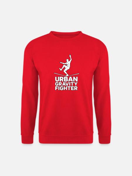 Urban Gravity Fighter – für den Slackline-Fan - Unisex Pullover - Rot