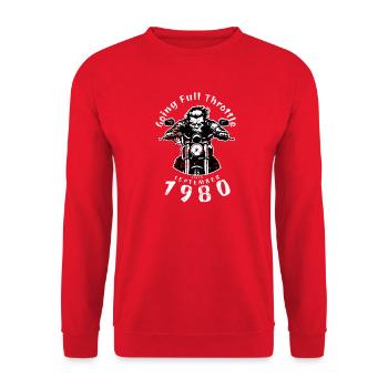 45e anniversaire à plein régime depuis 09/1980 - Sweat-shirt Unisexe - rouge - Devant - Alina (178cm) & Michal (187cm)