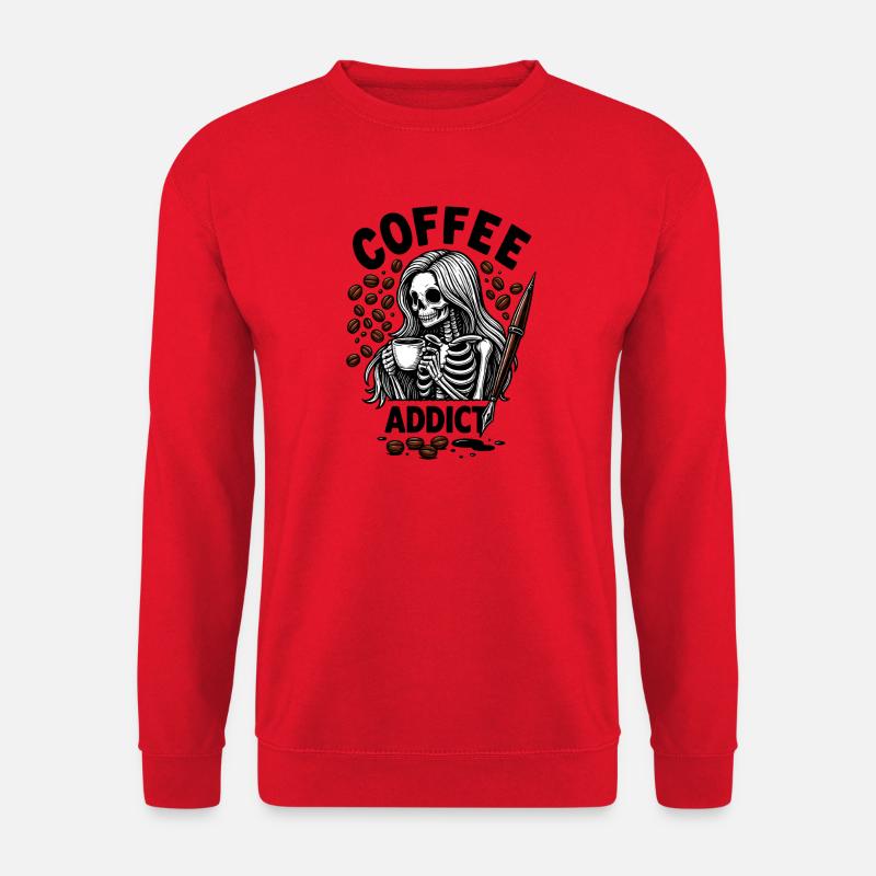 Kaffee bis zum Tod - Unisex Pullover - Rot