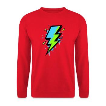 Ray of Modern Electricity - Unisex Sweatshirt - red - Front - Alina (178cm) & Michal (187cm)