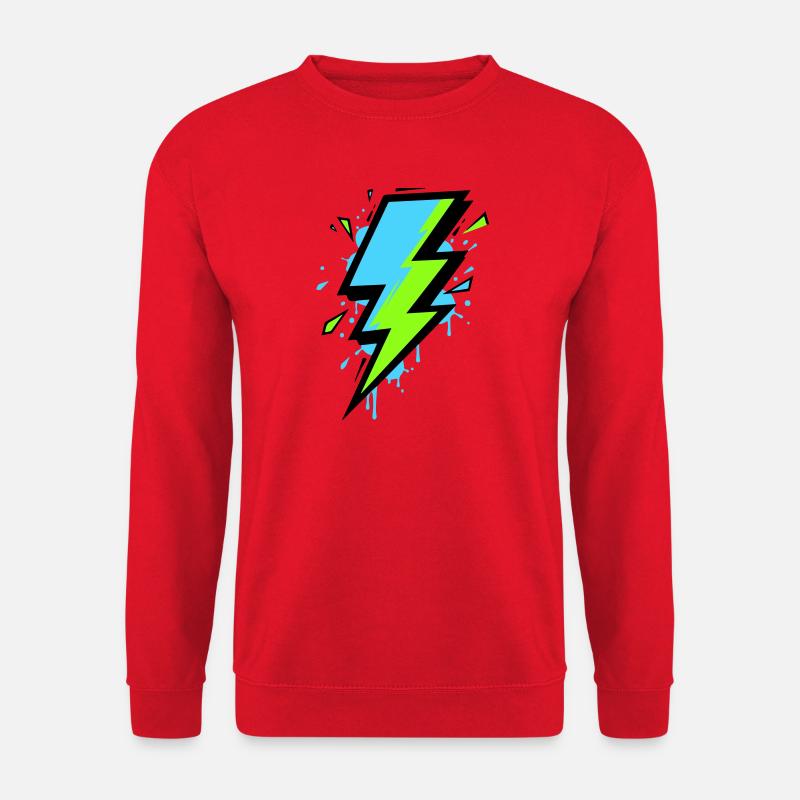 Strahl der modernen Elektrizität - Unisex Pullover - Rot