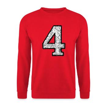 Four Grunge Scratches Design - Unisex Sweatshirt - red - Front - Alina (178cm) & Michal (187cm)