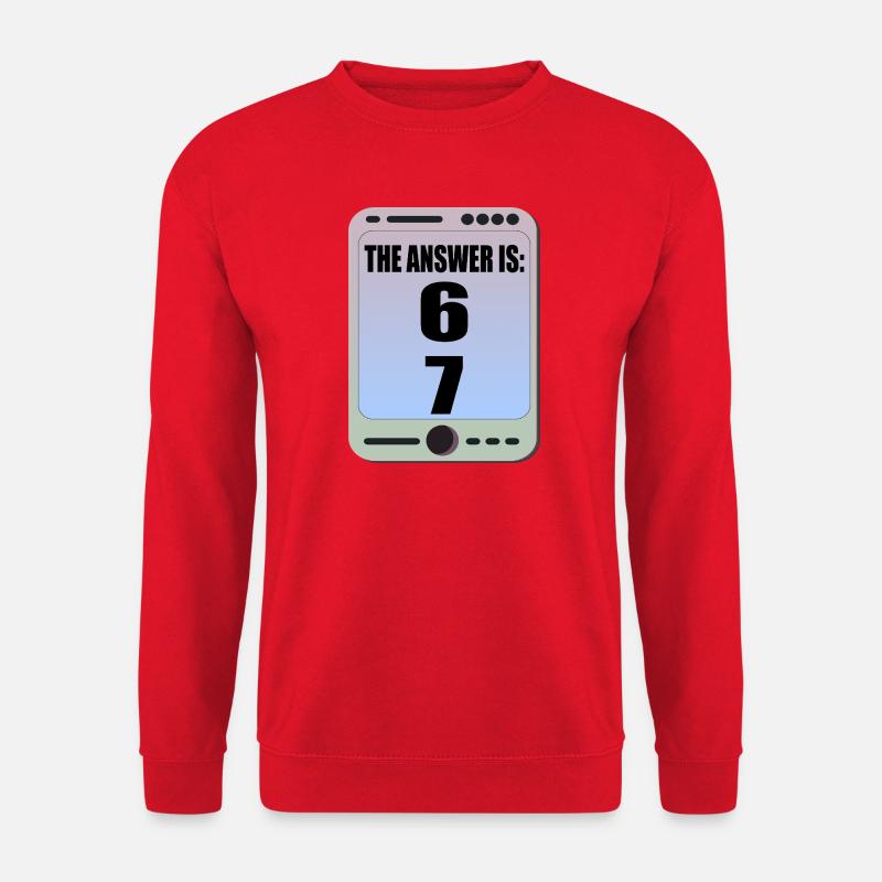 Six Seven 6 7 Meme - Unisex Sweatshirt - red