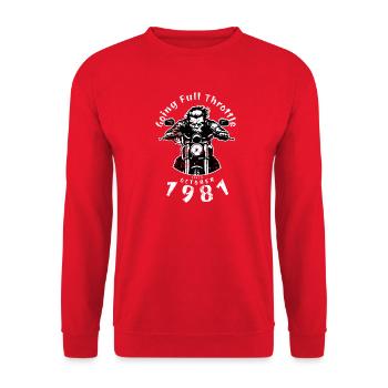 44. Geburtstag à plein régime depuis 10/1981 - Sweat-shirt Unisexe - rouge - Devant - Alina (178cm) & Michal (187cm)