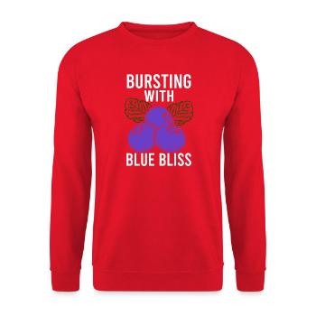 Blueberry Lustige Obst  Frucht Blaubeere Vintage - Unisex Pullover - Rot - Vorne - Alina (178cm) & Michal (187cm)