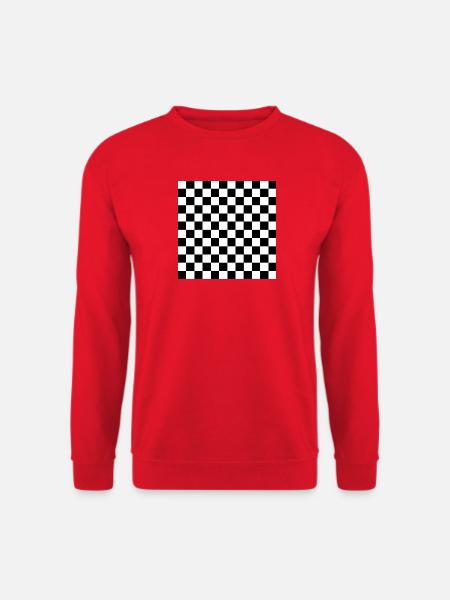 Black and White Chess Square - Unisex Sweatshirt - red