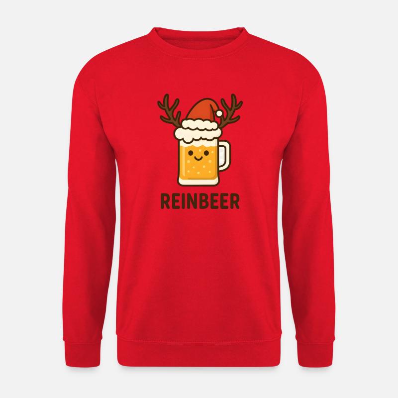 Reinbeer Bier Weihnachten - Unisex Pullover - Rot
