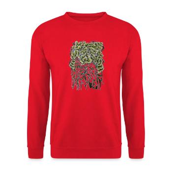 Feuilles en éventail avec racines pendantes - Sweat-shirt Unisexe - rouge - Devant - Alina (178cm) & Michal (187cm)