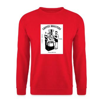 Torréfacteur vintage pour les amateurs de café - Sweat-shirt Unisexe - rouge - Devant - Alina (178cm) & Michal (187cm)