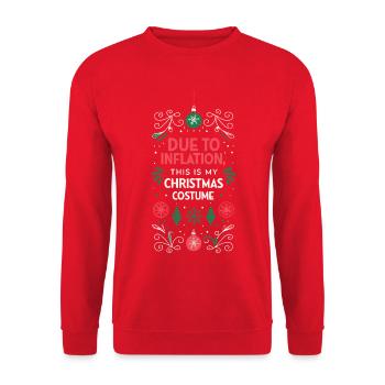 Inflation-Weihnachtskostüm - Unisex Pullover - Rot - Vorne - Alina (178cm) & Michal (187cm)