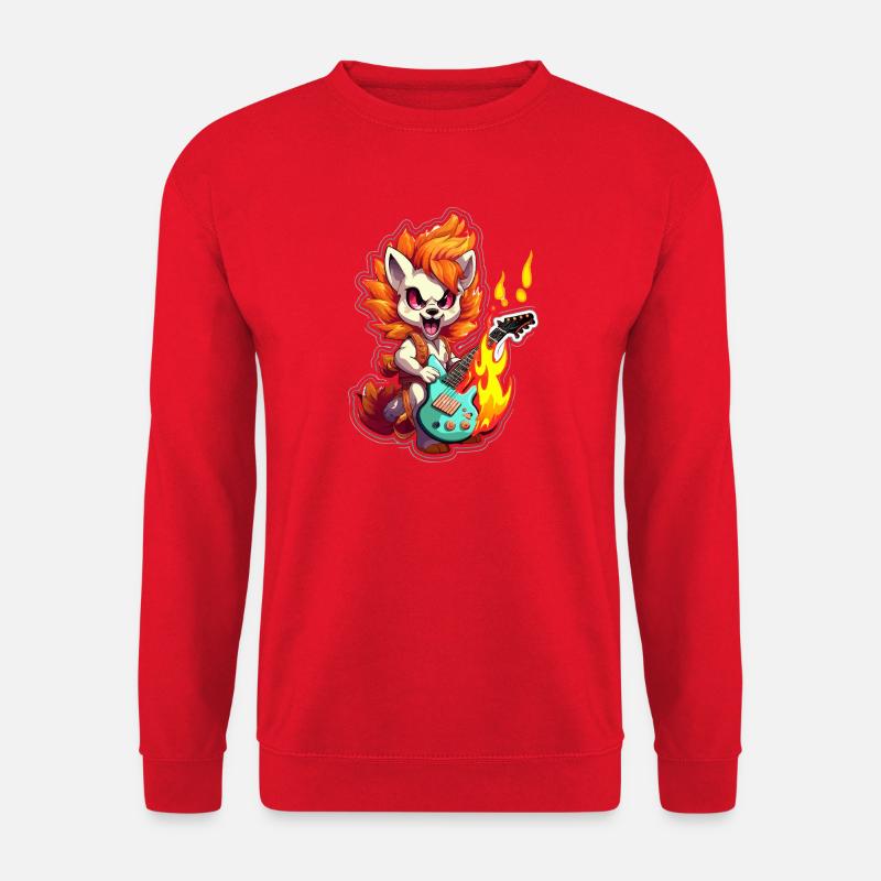 Feuerfuchs Gitarrist - Unisex Pullover - Rot