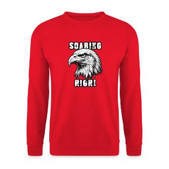 Golden Eagle Soaring High Liberty - Unisex Sweatshirt - red - Front - Alina (178cm) & Michal (187cm)