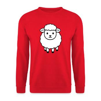 Mouton mouton agneau - Sweat-shirt Unisexe - rouge - Devant - Alina (178cm) & Michal (187cm)