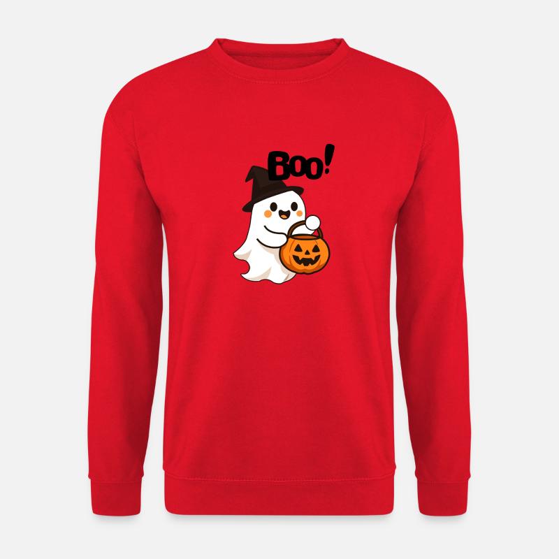 Süßer Geist mit Halloween Kürbis - Unisex Pullover - Rot