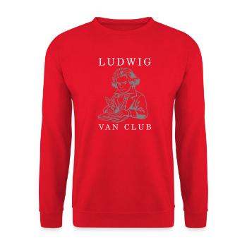 Beethoven - Sweat-shirt Unisexe - rouge - Devant - Alina (178cm) & Michal (187cm)