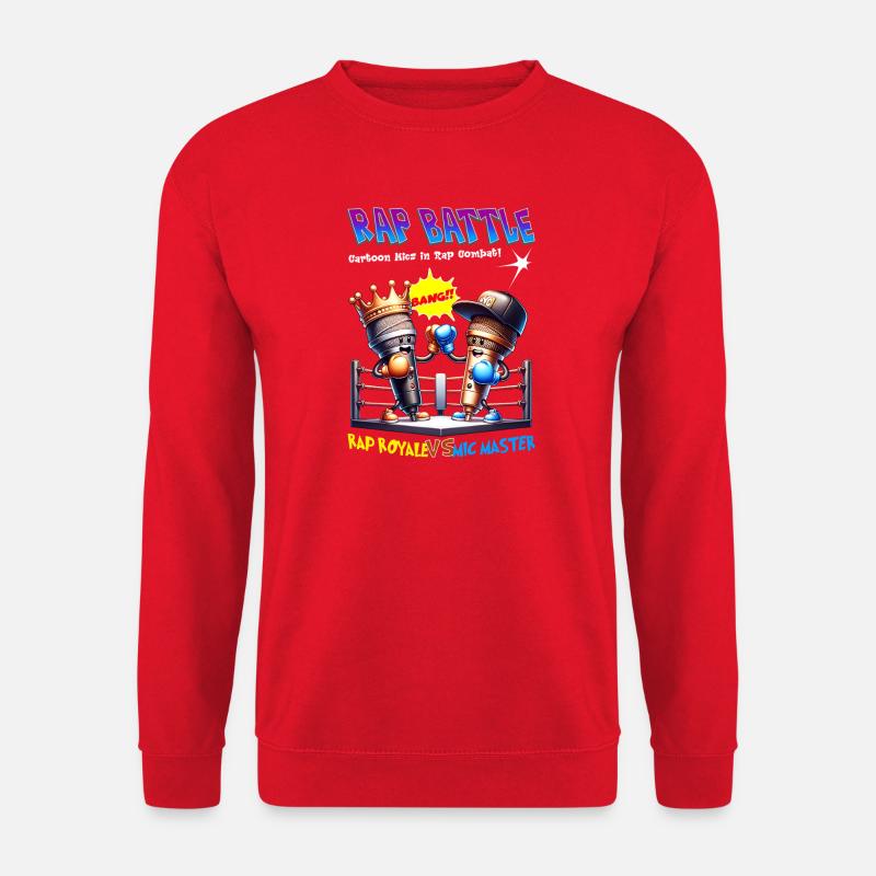 Rap Battle Microphone Battle - Unisex Sweatshirt - red