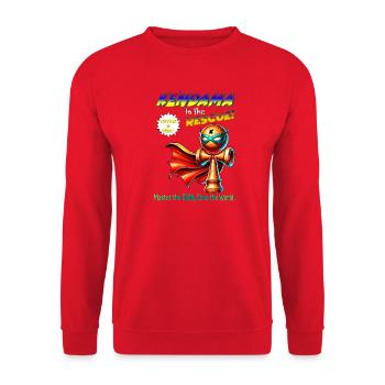 Kendama Hero : Sauver le monde - Sweat-shirt Unisexe - rouge - Devant - Alina (178cm) & Michal (187cm)