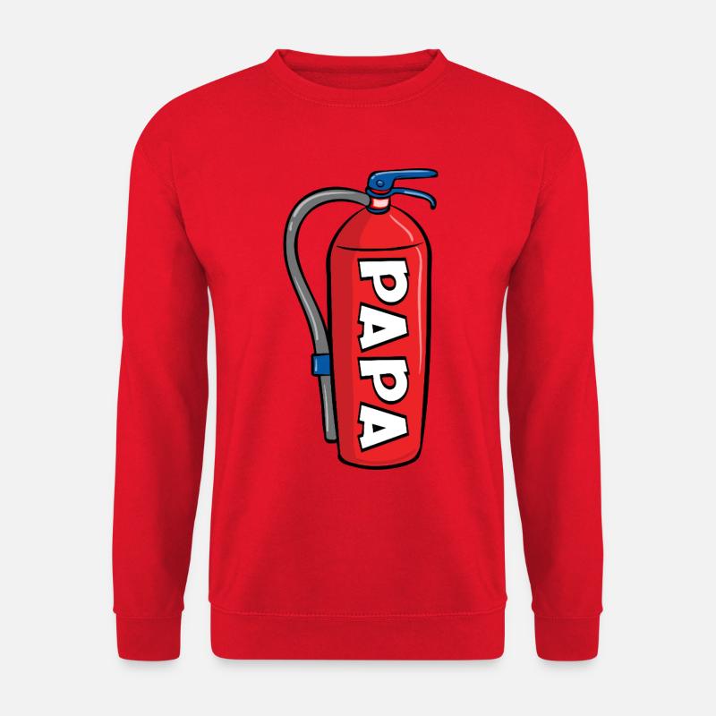 Annonceur du bébé - Papa pompier - Sweat-shirt Unisexe - rouge