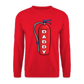 Fire Extinguisher Dad - Unisex Sweatshirt - red - Front - Alina (178cm) & Michal (187cm)
