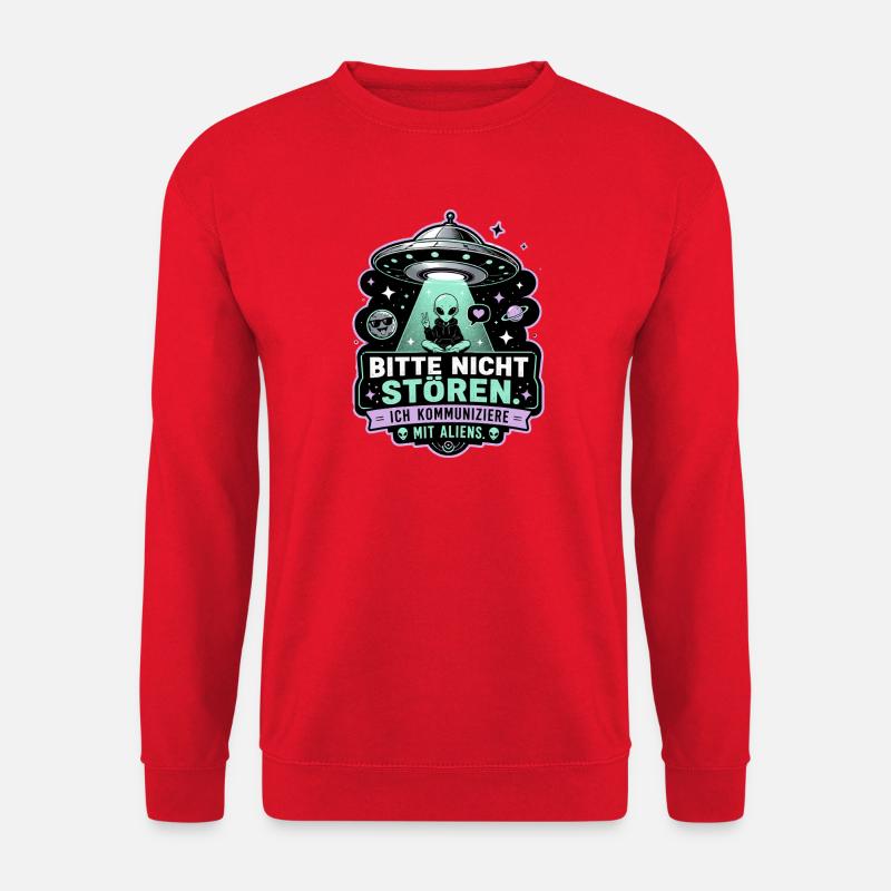 Bitte nicht stören – Alien Edition - Unisex Pullover - Rot