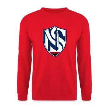 Lighthouse in the night - Unisex Sweatshirt - red - Front - Alina (178cm) & Michal (187cm)