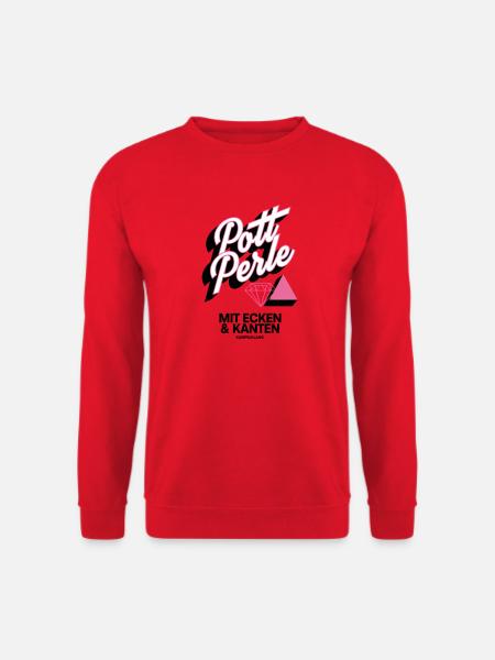 Pott Perle mit Ecken und Kanten - Unisex Pullover - Rot