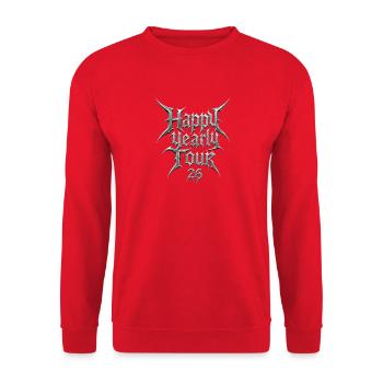 Happy Tour - Unisex Pullover - Rot - Vorne - Alina (178cm) & Michal (187cm)