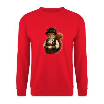 Écureuil de la Forêt-Noire en costume masculin - Sweat-shirt Unisexe - rouge - Devant - Alina (178cm) & Michal (187cm)